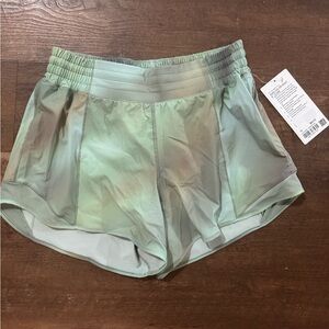 ❤️NWT HOTTY HOT High Rise ❤️ Lined 4” Chroma Drift Green multi size 10